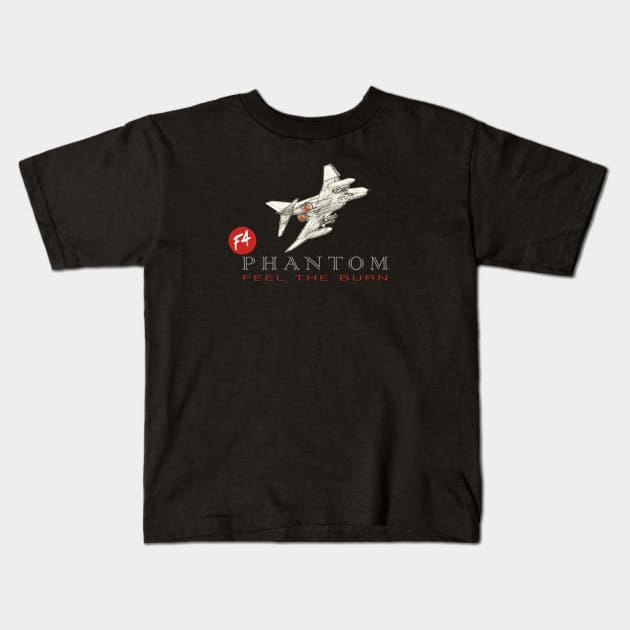 F4 Phantom - Feel The Burn Kids T-Shirt by earth angel